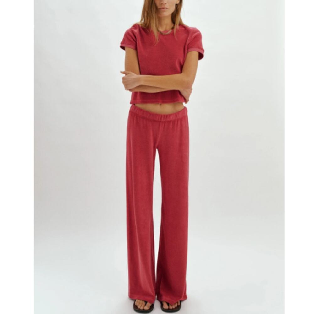 Suzie Kondi Women's Framboise Terry Capri Tee Size L - Picture 13 of 13